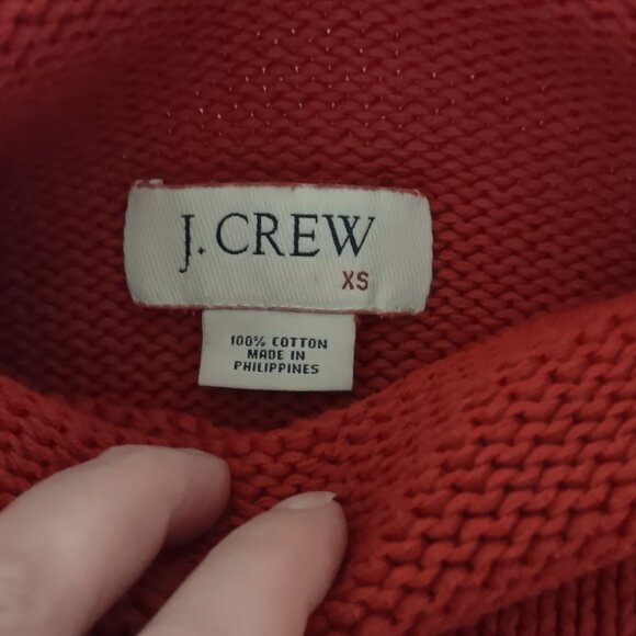 Vintage J. Crew cotton roll neck sweater, sz S - Picture 2 of 2